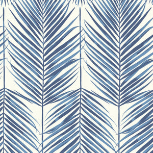 blue palm on white background