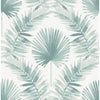 Calla Painted Palm Wallpaper - Teal