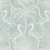 Biscayne Flamingo Wallpaper - Turquoise