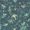 Hummingbirds Wallpaper Sample - Viridian