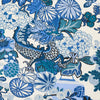 Chiang Mai Dragon Fabric - China Blue