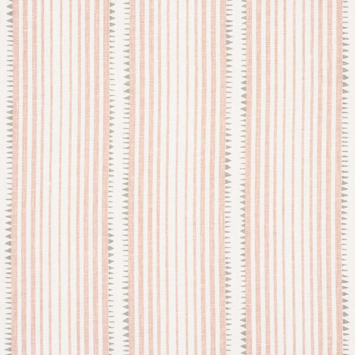 Textured fabric with subtle pink and white stripes on a light background