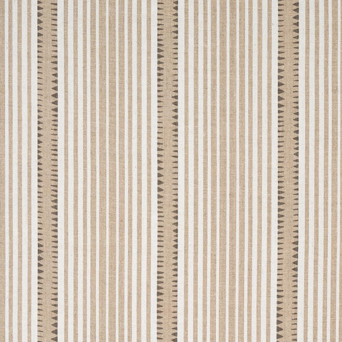 Textured fabric pattern with alternating beige and white stripes