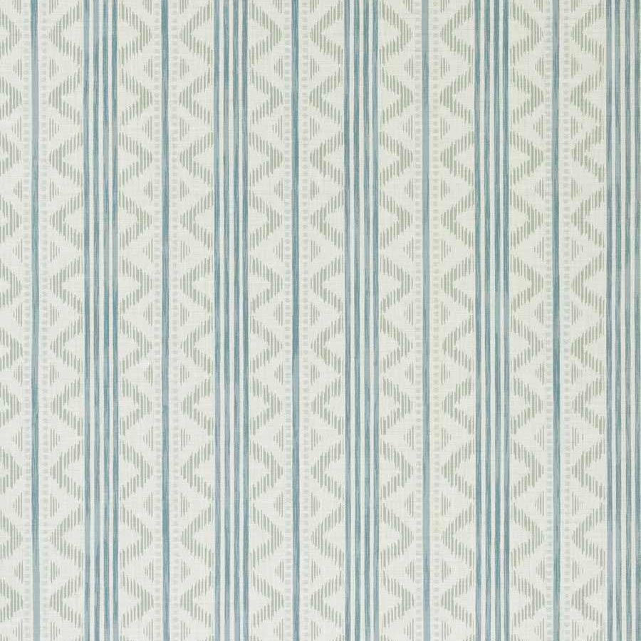 Textile pattern with blue and gray stripes on a white background