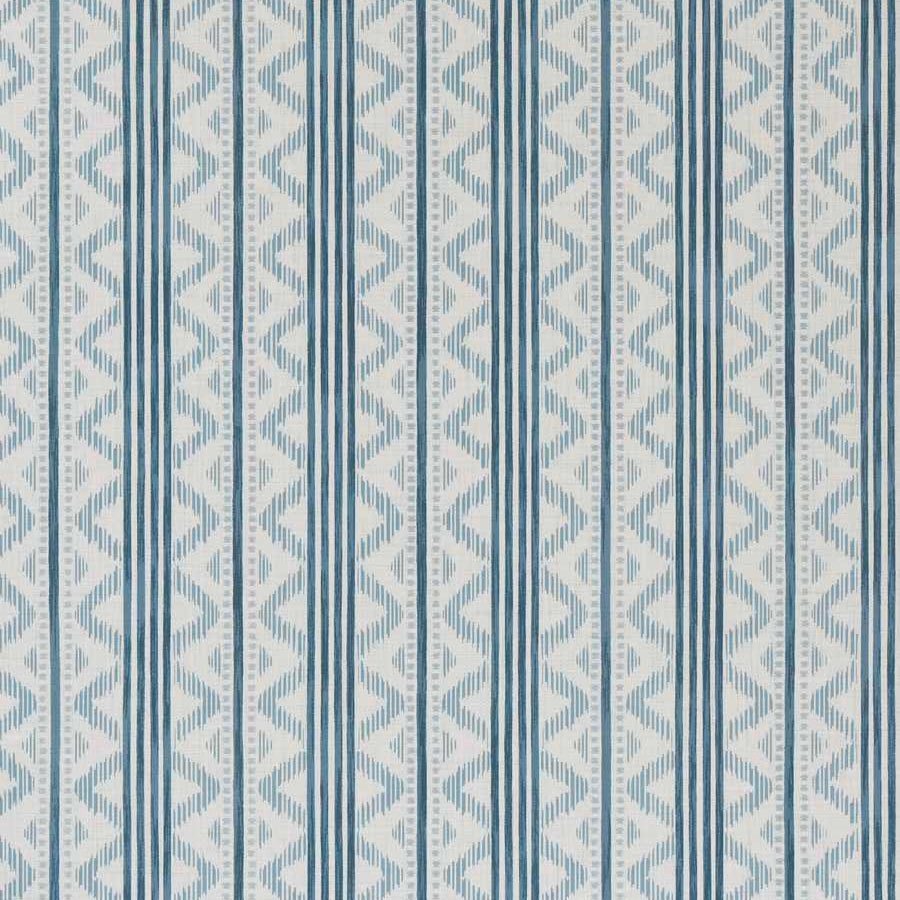 Textile pattern with blue and gray stripes on a light background