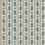 Textile pattern with blue and beige wavy lines