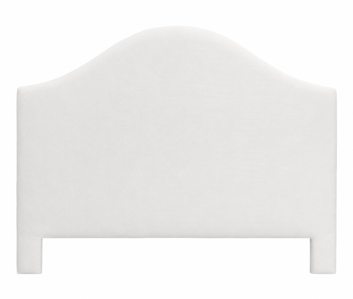 White upholstered headboard on a white background