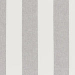 Vertical striped fabric pattern with alternating light gray linen-textured stripes and off-white stripes.