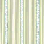 Pattern of vertical blue and white stripes on a green background