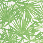 Green palm leaf pattern on a light background