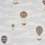 gray colored hot air balloons on gray sky background