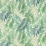 Pattern of green palm leaves on a light background
