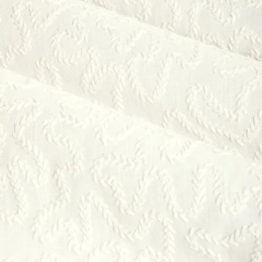 White textured fabric swatch