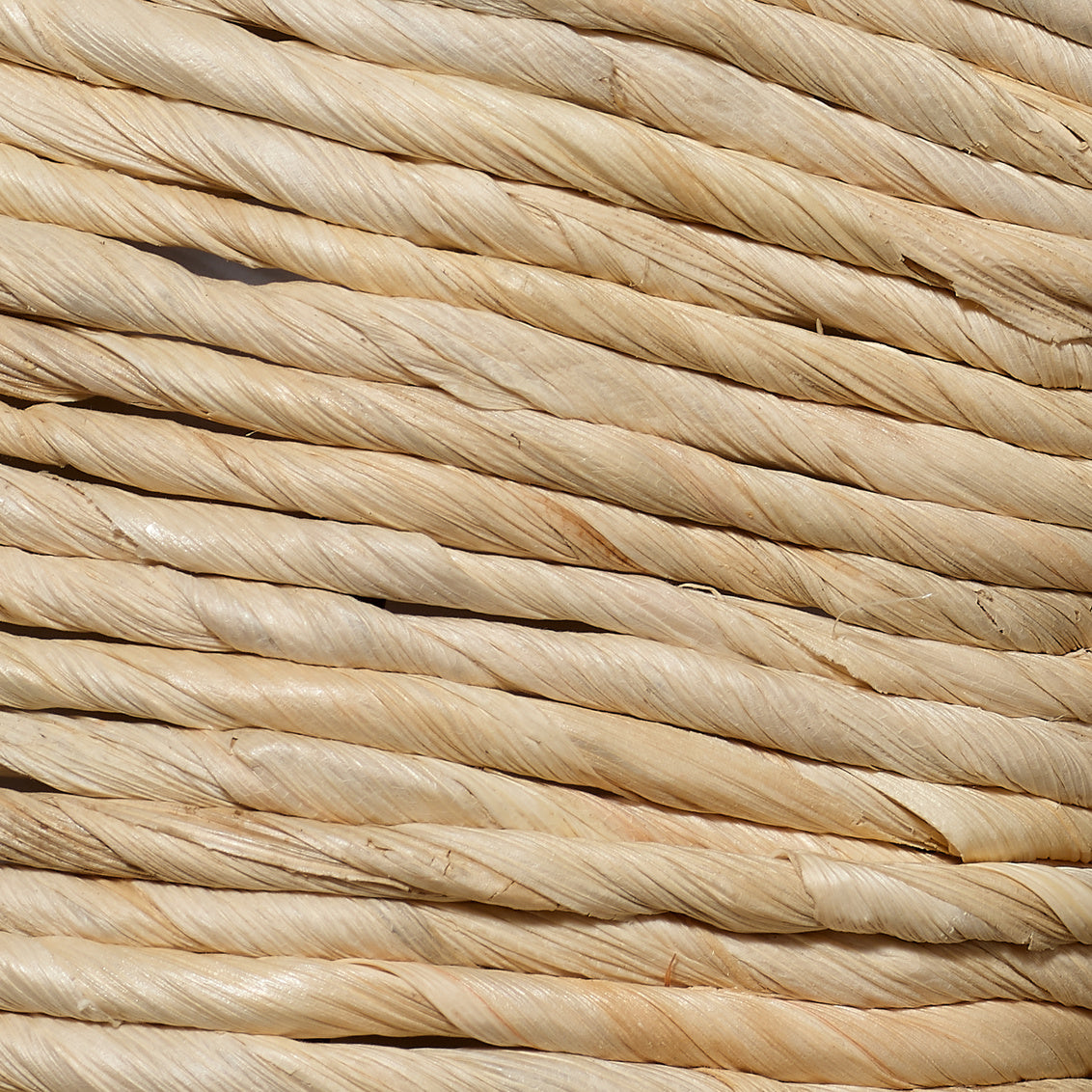 up close detail of woven rope in mirror 