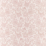 Patterned fabric with floral design in soft pink tones on a light background