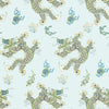 Dragon Dance Wallpaper Sample - Spa Blue