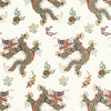 Dragon Dance Wallpaper Sample - Metallic Gold on Neutral