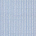 Light blue and white vertically striped fabric with a woven chevron pattern.