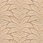 A repeating decorative pattern of stylized palm or leaf-like motifs in warm tan and beige on a cream background.