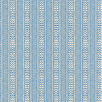A vertical rectangular textile or wallpaper sample with a repeating woven pattern in light blue and white, shown against a white background.