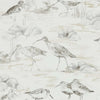 Estuary Birds Wallpaper - Chalk/Sepia