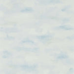 Ombre cloud wallpaper in a blue colorway 