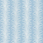 White leaf pattern on a light blue background