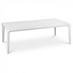 White rectangular table on a white background