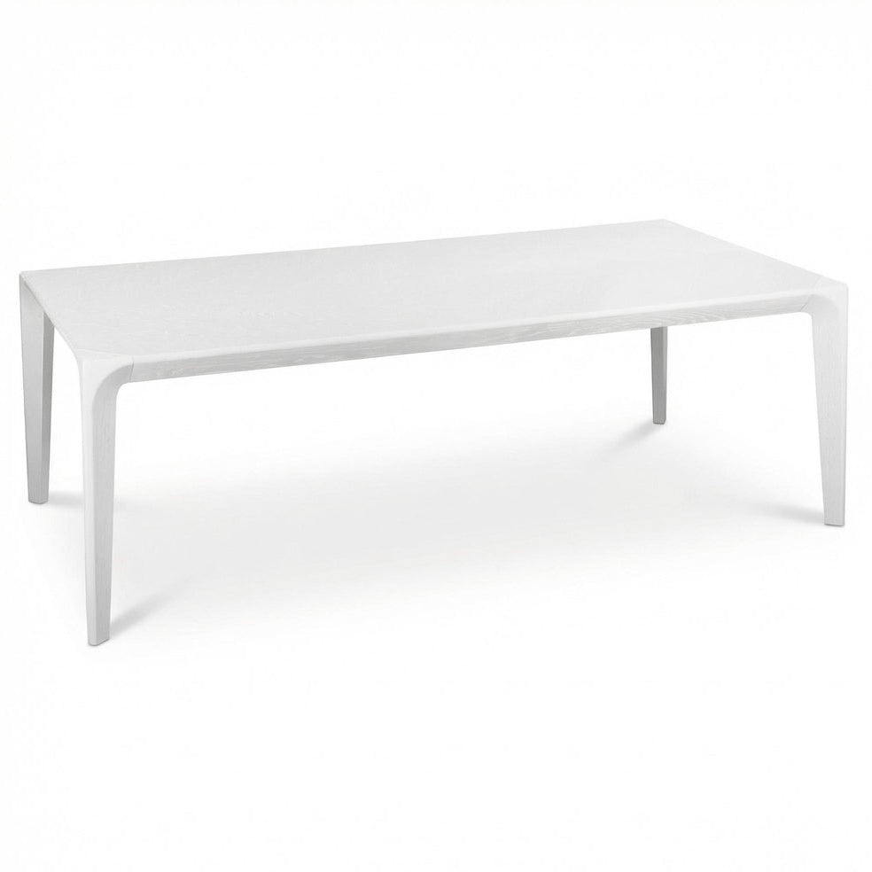 White rectangular table on a white background