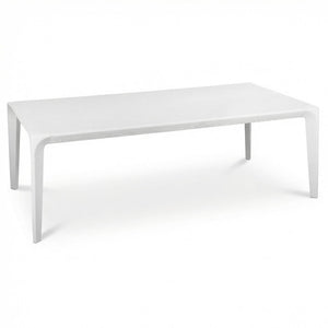 White rectangular table on a white background