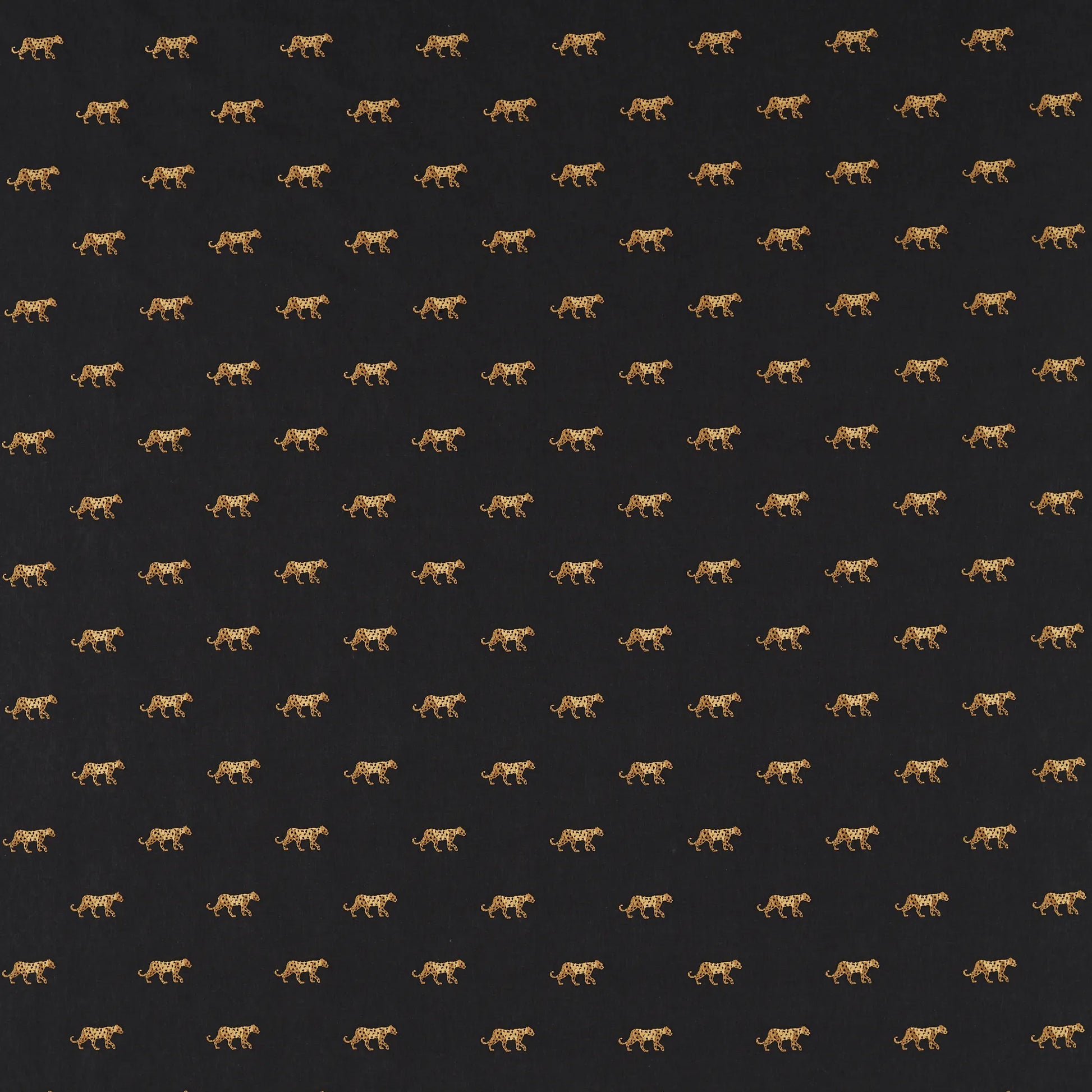 Pattern of small cheetahs on a dark background