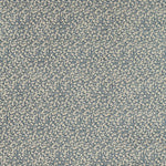 Textured patterned fabric swatch in blue and beige