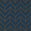 Tessellation Wallpaper - Marine/Copper