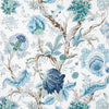 Indian Arbre Fabric Sample - Peacock & Emerald