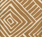 brown and white geometric fabric