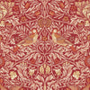Bird Wallpaper Sample - Madder/Weld