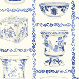 Cabinet of Porcelains Wallpaper Sample