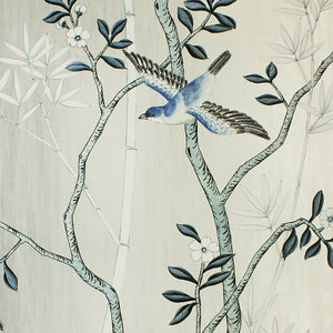 Solitude Silver Wallpaper Sample