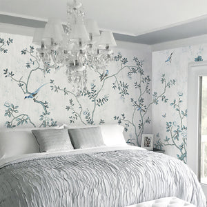 Solitude Silver Wallpaper Sample