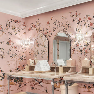 Imperial Garden Peach Wallpaper Sample