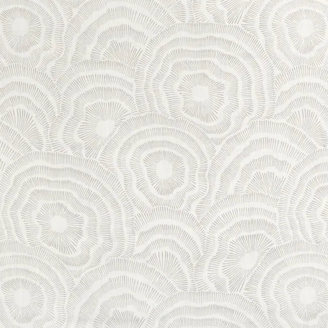 White circular pattern on a white fabric