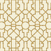 Baldwin Bamboo Trellis Wallpaper - Rattan and Brown on Off White
