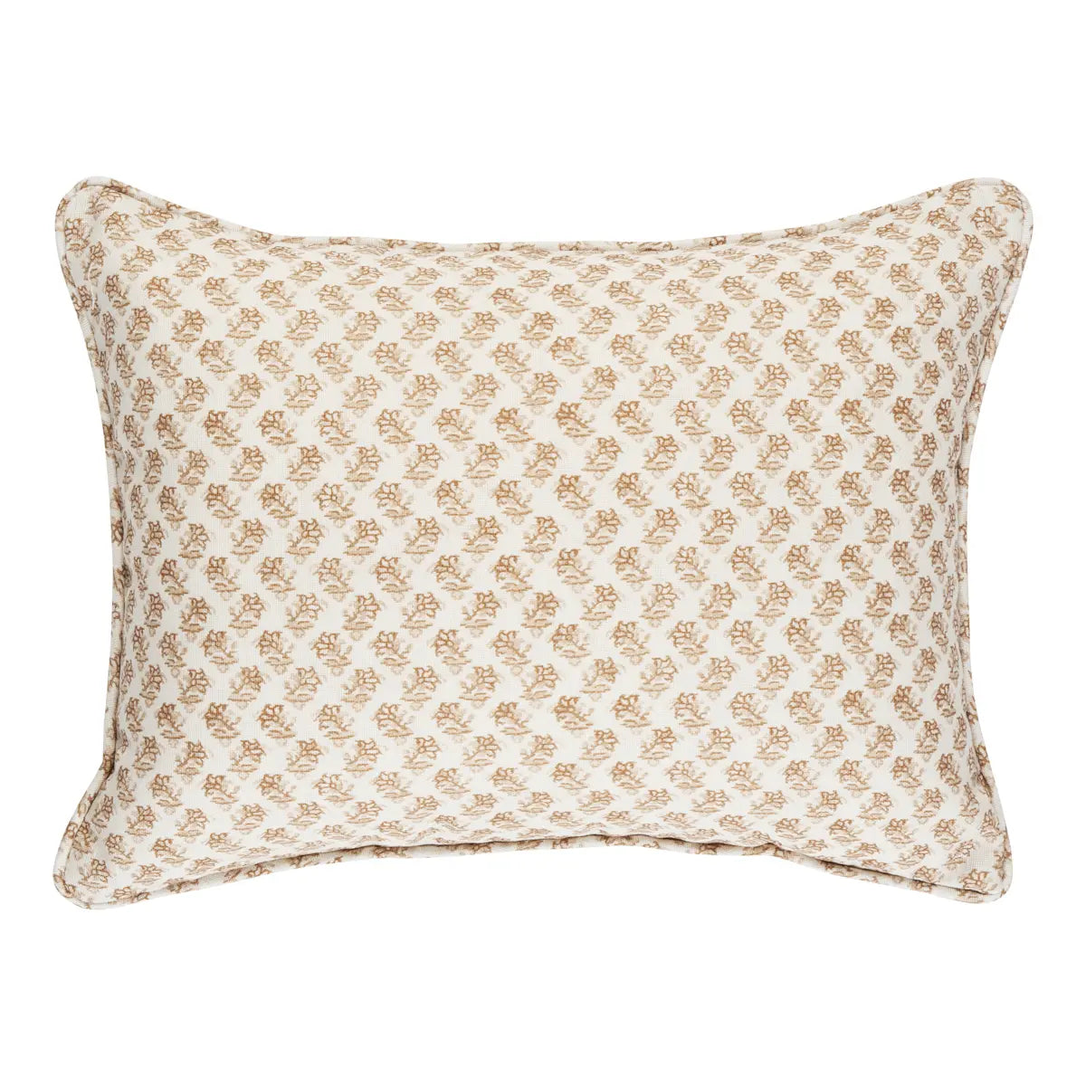 Decorative pillow with a subtle pattern on a white background
