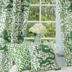 Chi'en Dragon Linen Print Fabric