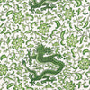 Chi'en Dragon Linen Print Fabric - Jade
