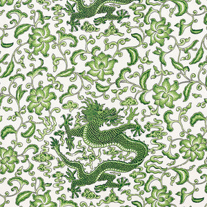 Chi'en Dragon Linen Print Fabric