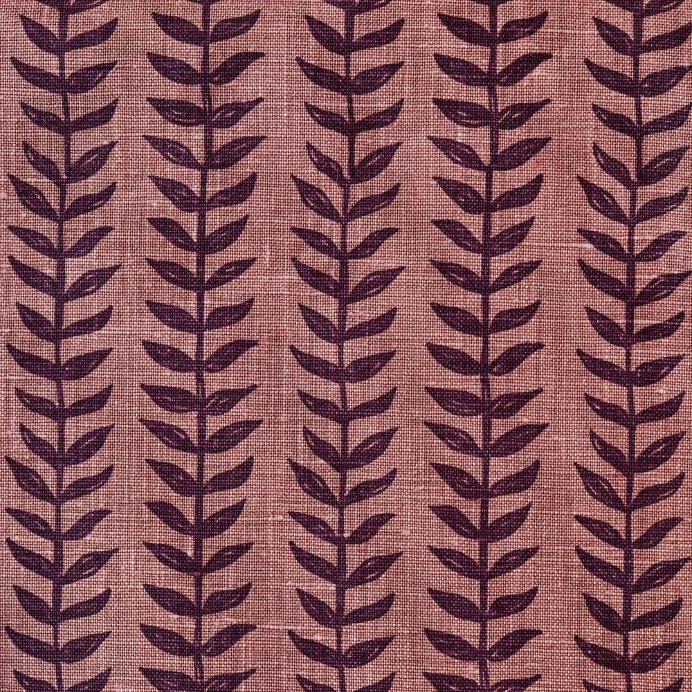 Pattern of stylized leaves on a textured reddish background