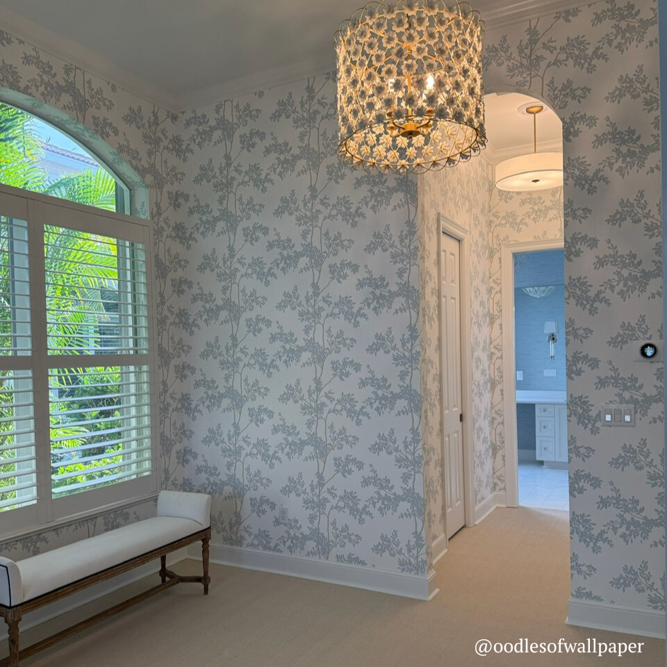 Silhouette Blooms Wallpaper Sample