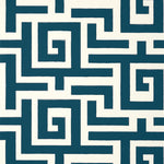 Geometric pattern with blue and white lines on a blue background