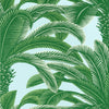 Queen Palm Wallpaper Sample - Green and Blue